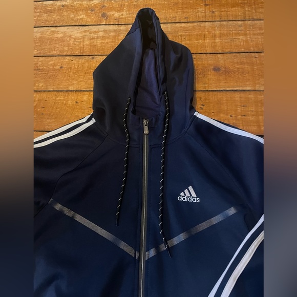 Men’s XL Navy Blue Adidas Zip-Up Track Jacket - Picture 2 of 4